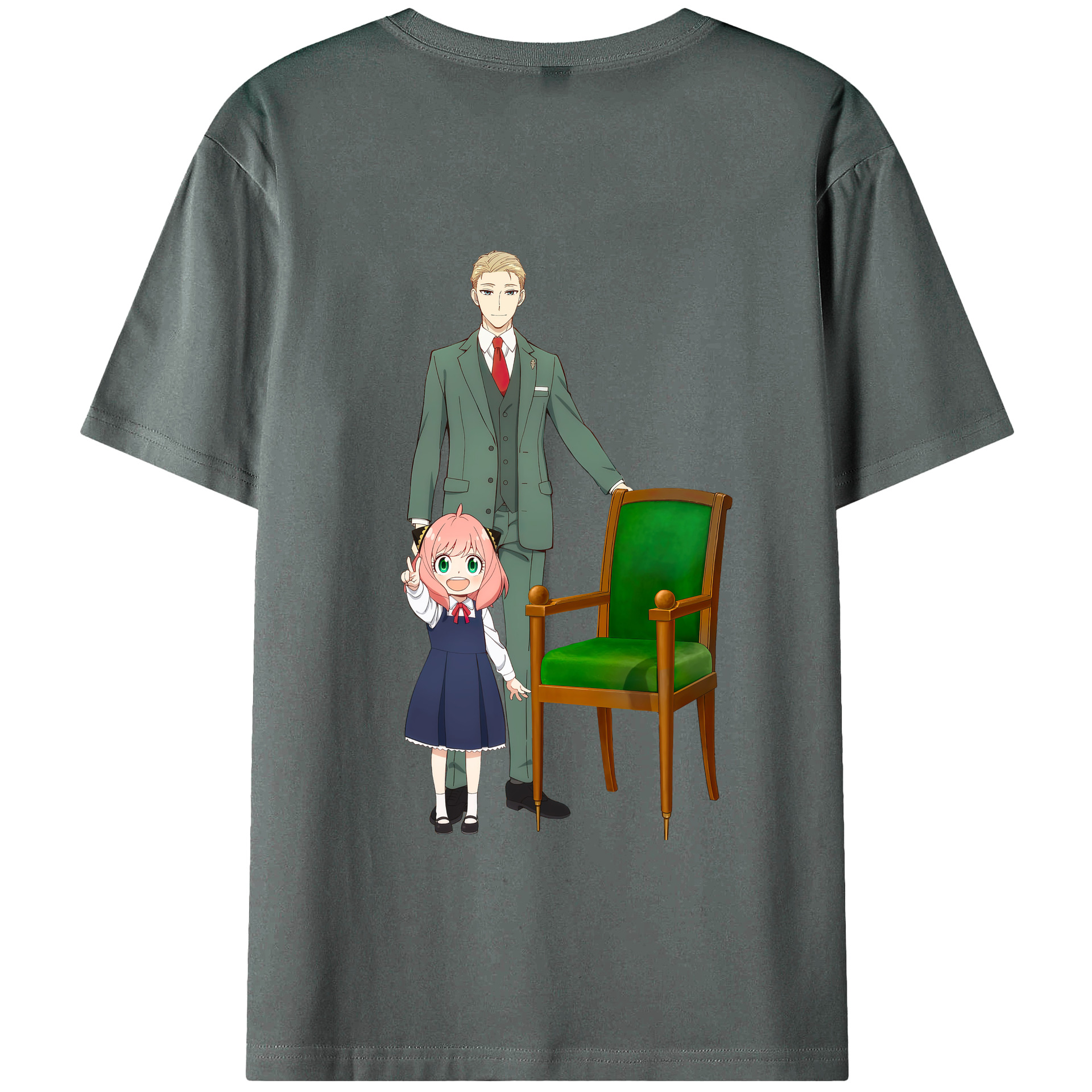 （画像用） SPY×FAMILY间谍家家酒 綿100％ メンズ半袖Tシャツ（バックプリント） 通気性